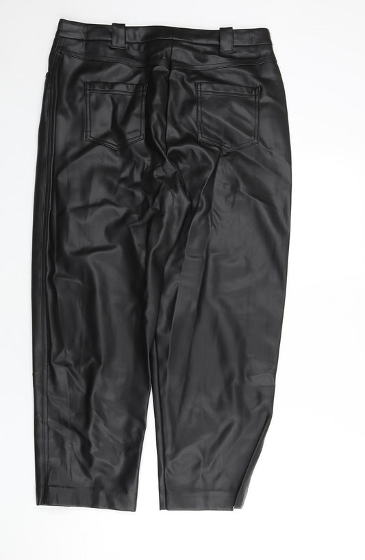Womens UK Size 16 Marks and Spencer Regular Fit  Black Trousers