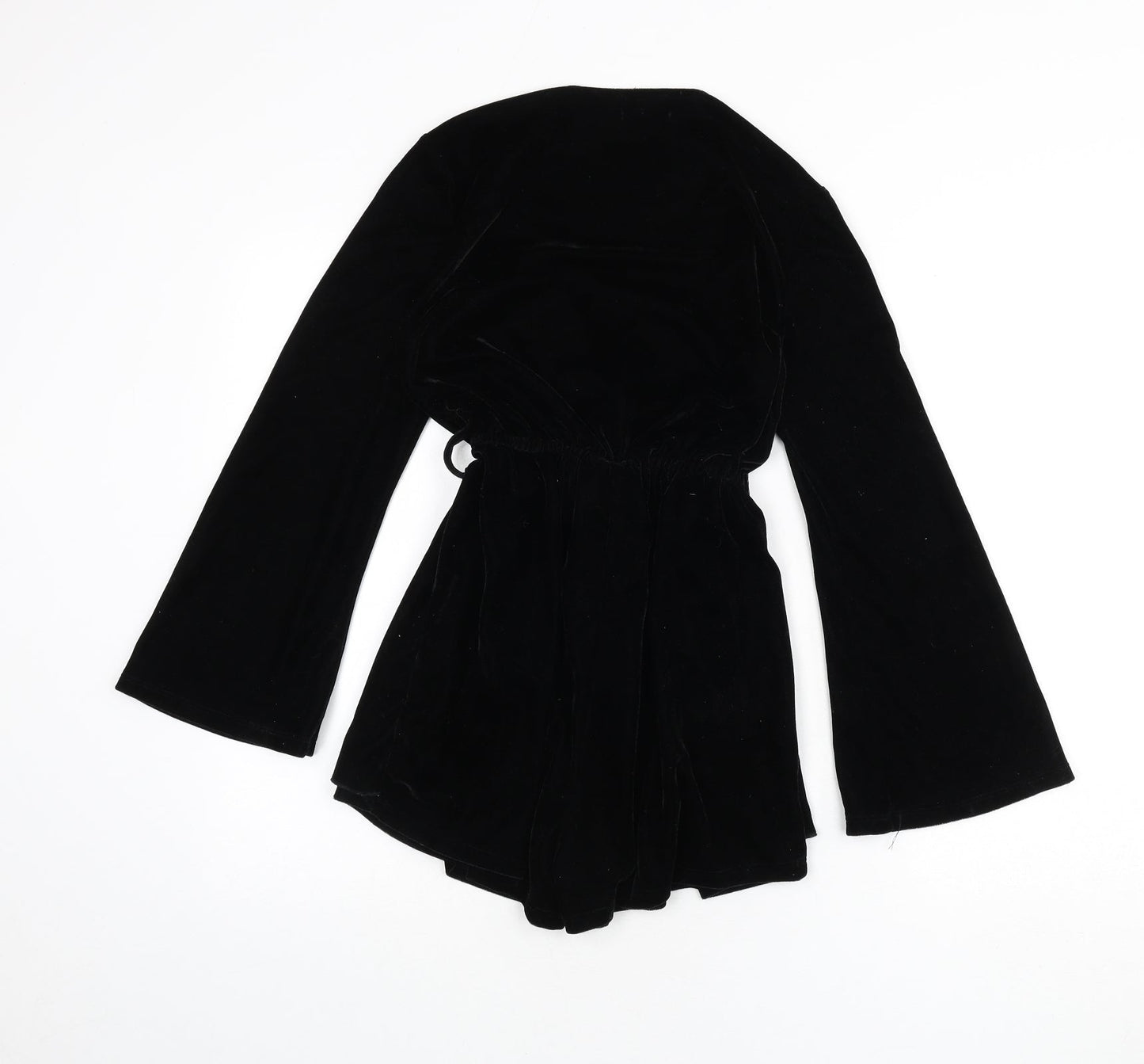 Boohoo Womens Black Polyester Romper One-Piece Size 6 L3 in Pullover