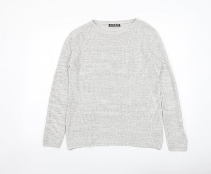 Cotton On Womens Grey Round Neck Acrylic Pullover Jumper Size XS
