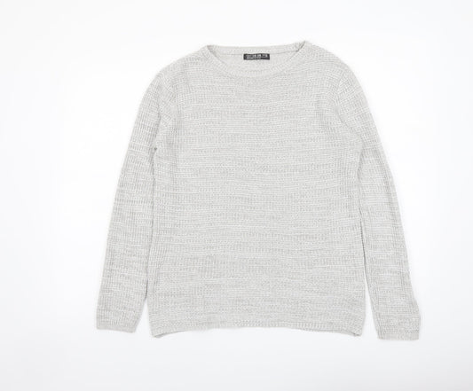 Cotton On Womens Grey Round Neck Acrylic Pullover Jumper Size XS