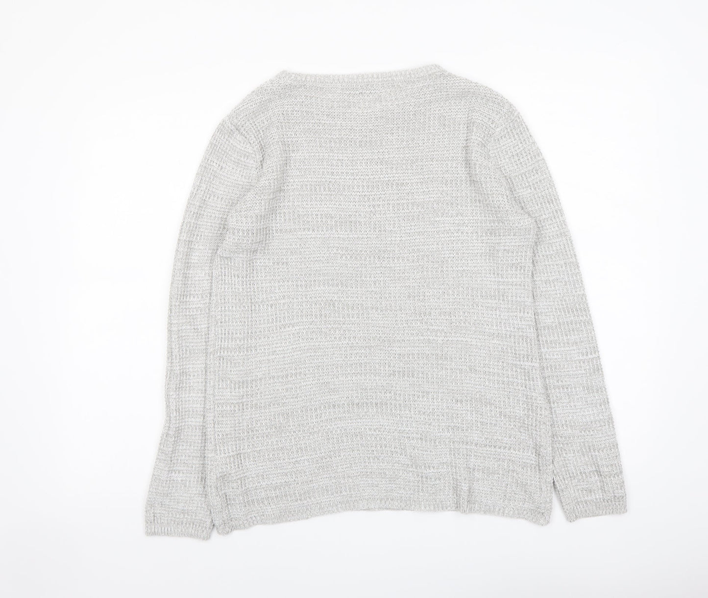 Cotton On Womens Grey Round Neck Acrylic Pullover Jumper Size XS