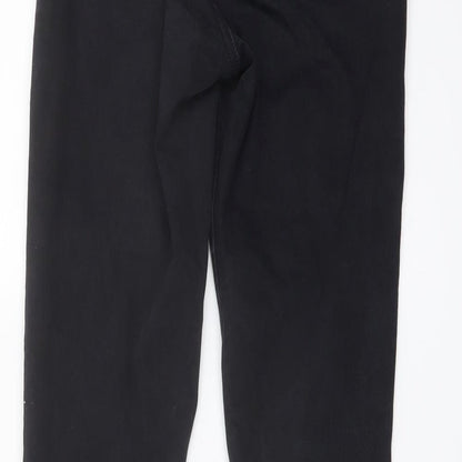 Topshop Womens Black Cotton Skinny Jeans Size 26 in L30 in Regular Button