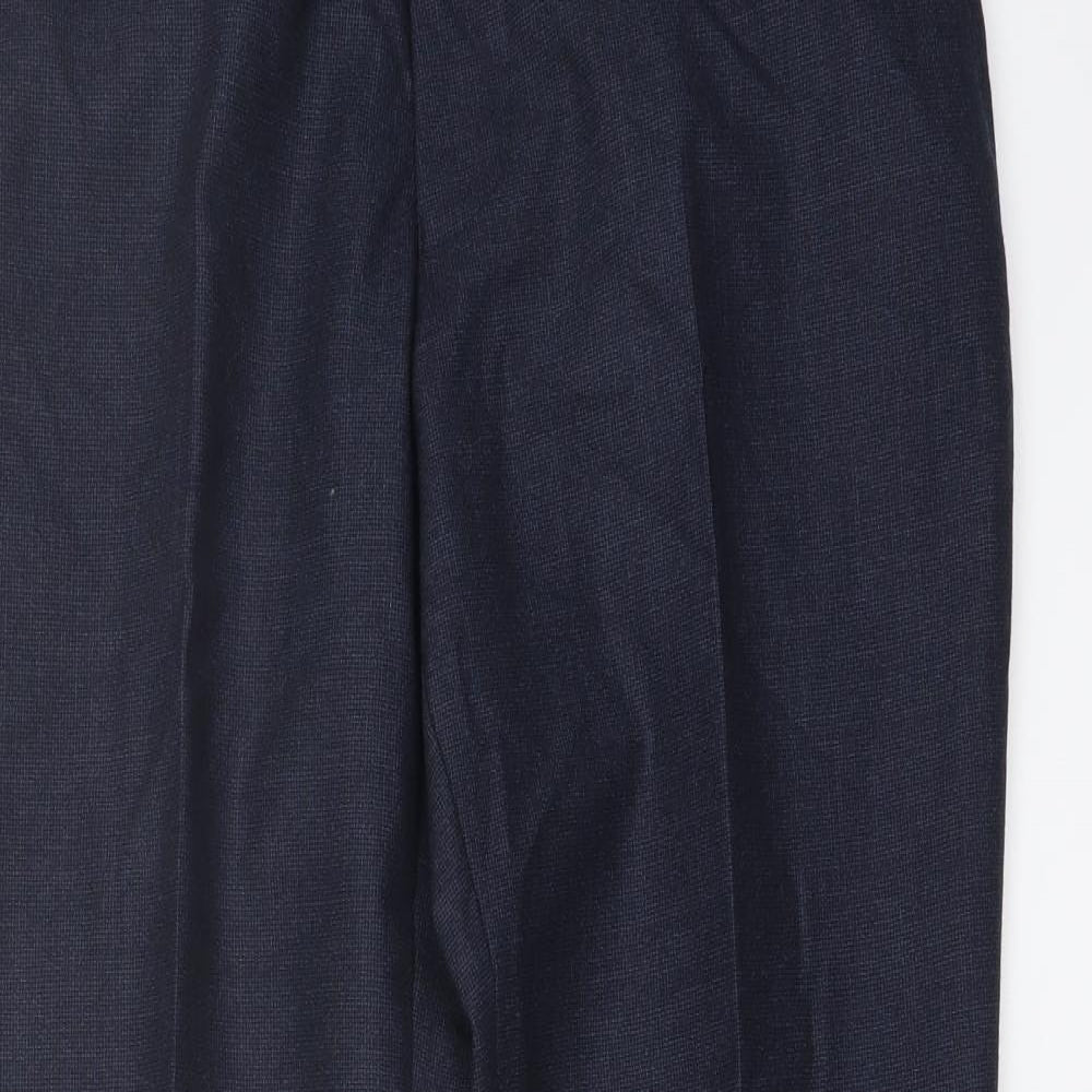 Moss 1851 Mens Beige Wool Trousers Size 32 in L30 in Regular Button