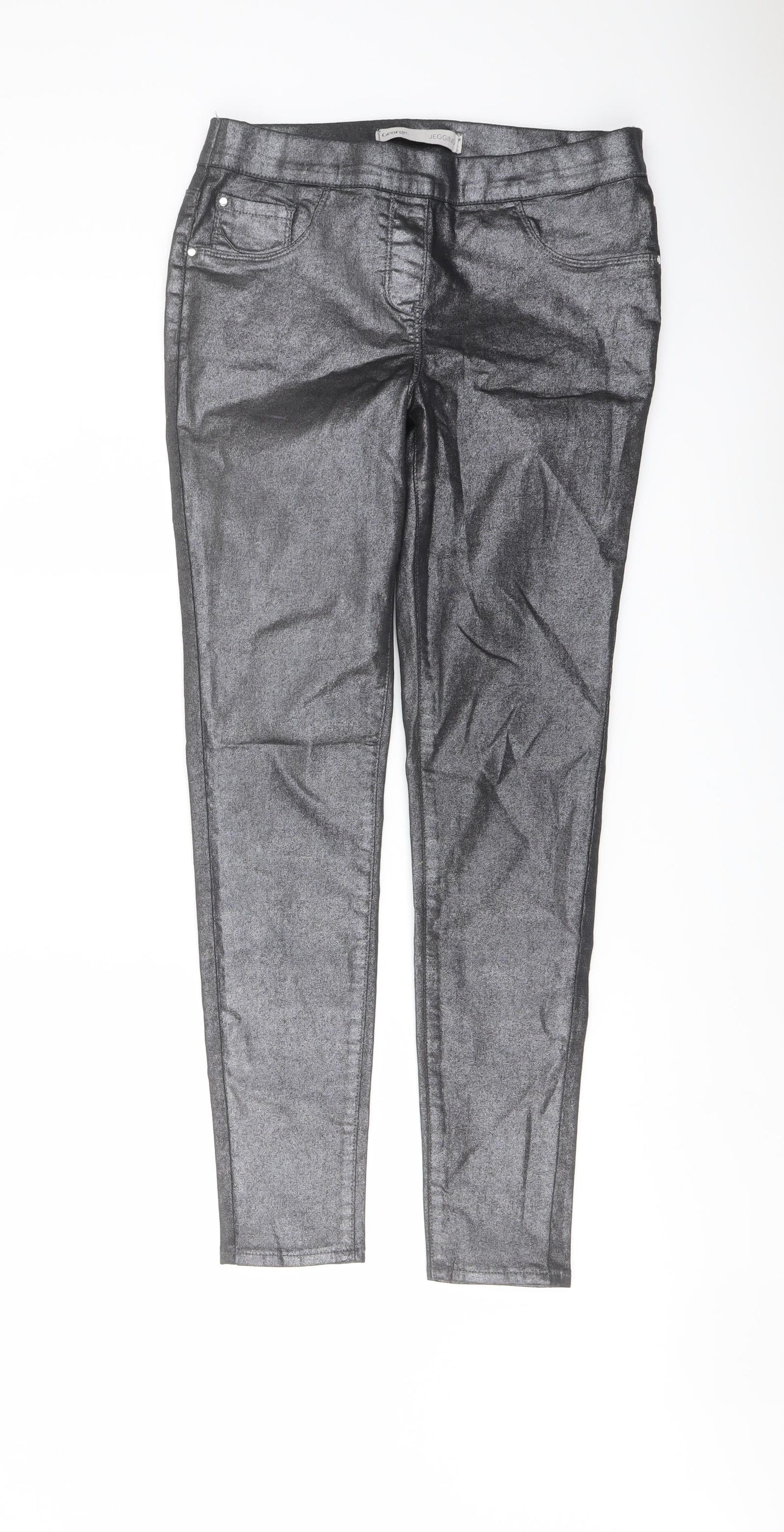 George Womens Grey Cotton Skinny Jeans Size 10 L28 in Regular