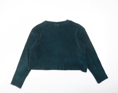 Womens UK Size S Weekday Green Basic Blouse