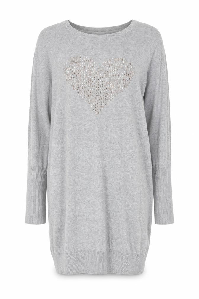 Womens UK Size 8 NEXT Grey Tunic Jumper