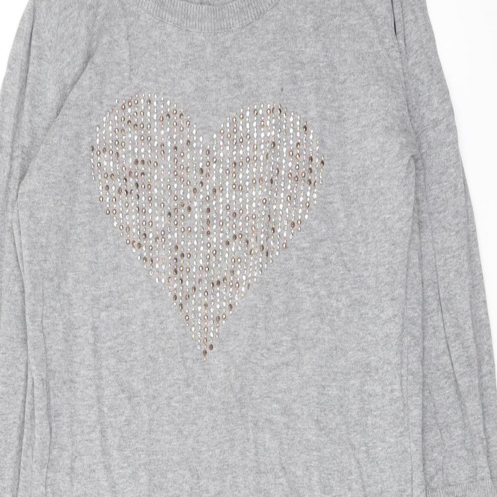 Womens UK Size 8 NEXT Grey Tunic Jumper