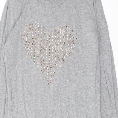 Womens UK Size 8 NEXT Grey Tunic Jumper
