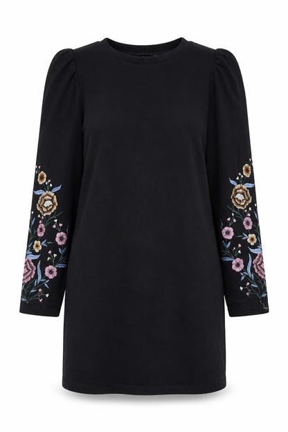 ASOS Womens Black Polyester A-Line Size 8 Crew Neck Pullover