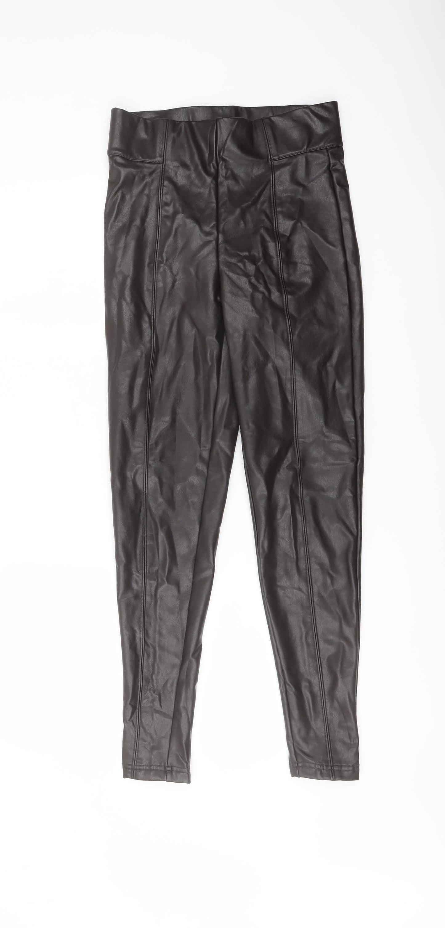 Womens UK Size 8 Marks and Spencer Regular Fit Jegging Brown Trousers