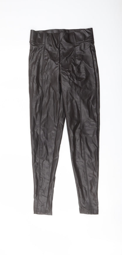 Womens UK Size 8 Marks and Spencer Regular Fit Jegging Brown Trousers