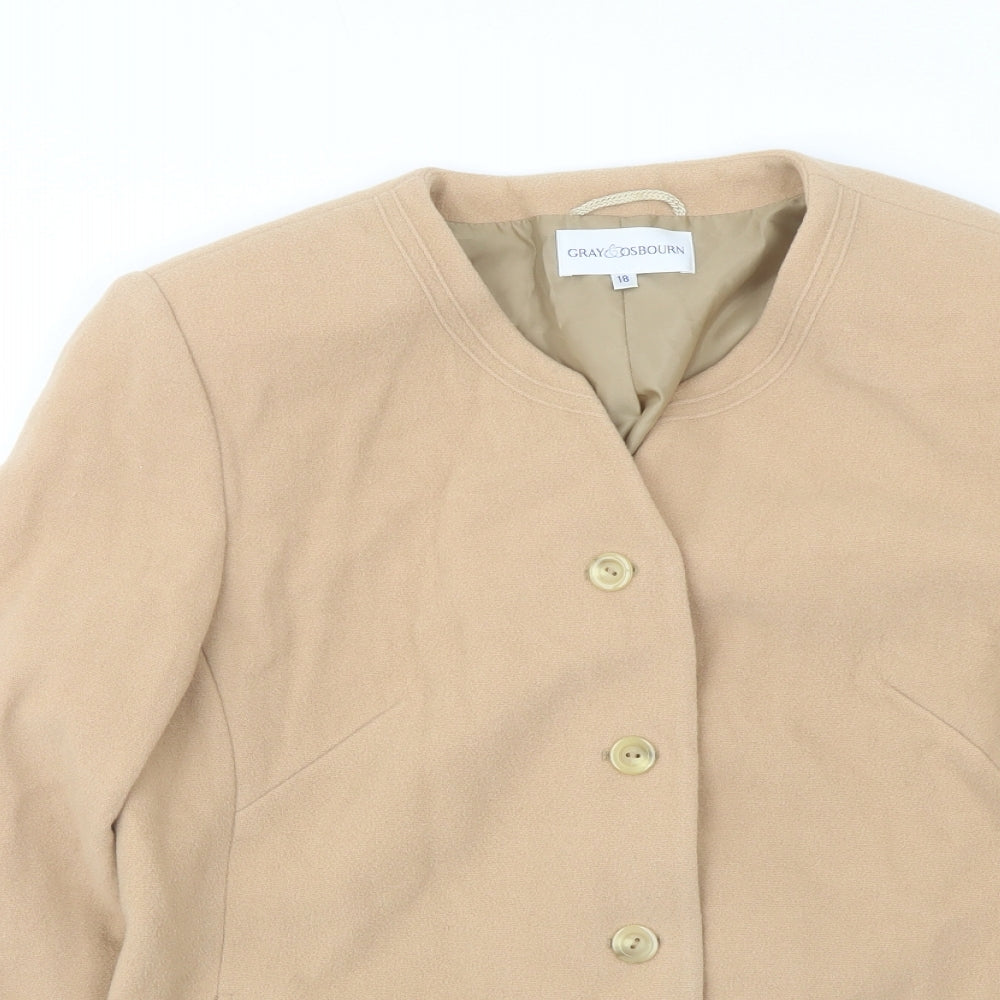 Womens UK Size 18 Gray Osbourn Beige Jacket