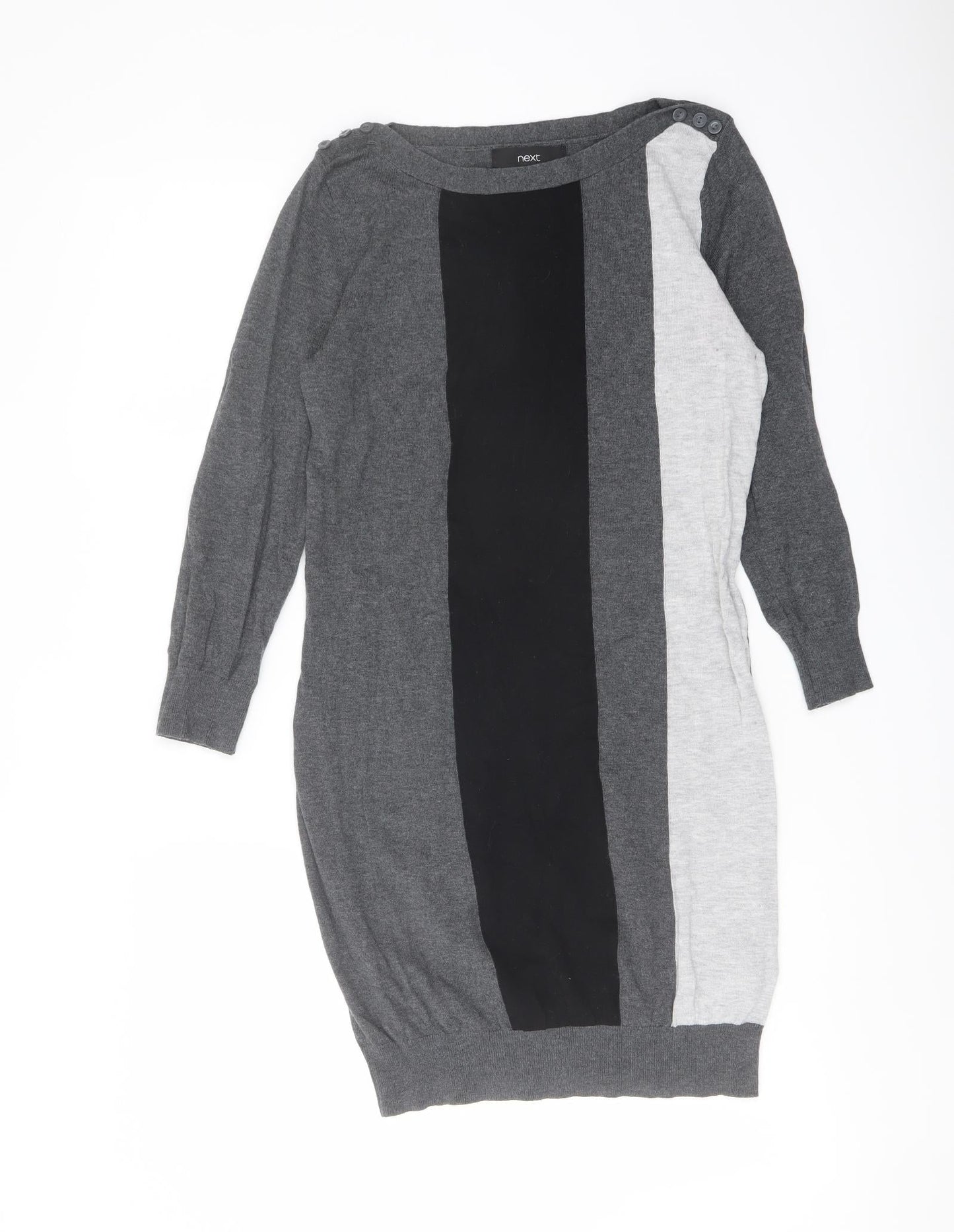 Womens UK Size 8 NEXT Grey Tunic Jumper
