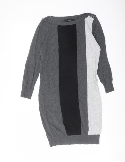 Womens UK Size 8 NEXT Grey Tunic Jumper