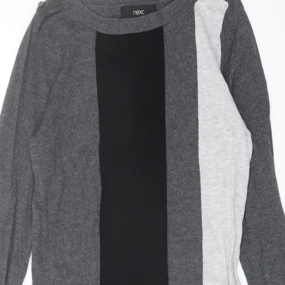 Womens UK Size 8 NEXT Grey Tunic Jumper