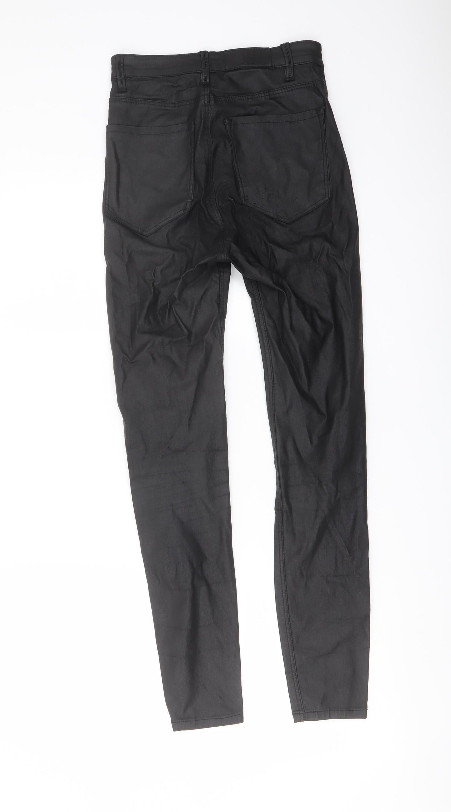 Womens UK Size 6 Stradivarius Regular Fit Jegging Black Trousers