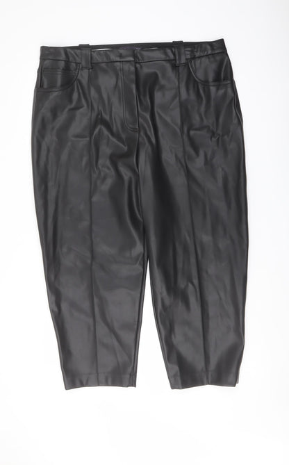 Womens UK Size 20 Marks and Spencer Regular Fit  Black Trousers