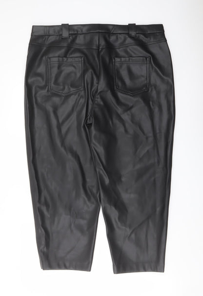 Womens UK Size 20 Marks and Spencer Regular Fit  Black Trousers