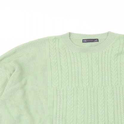 Womens UK Size XL Marks and Spencer Green Pullover Jumper