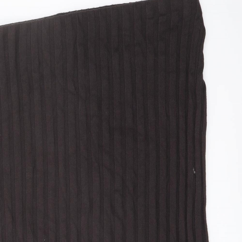 Marks and Spencer Womens Brown Polyester Bandage Skirt Size 20