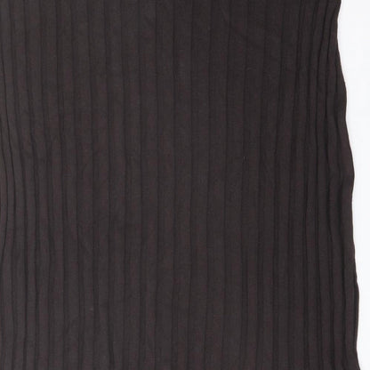 Marks and Spencer Womens Brown Polyester Bandage Skirt Size 20