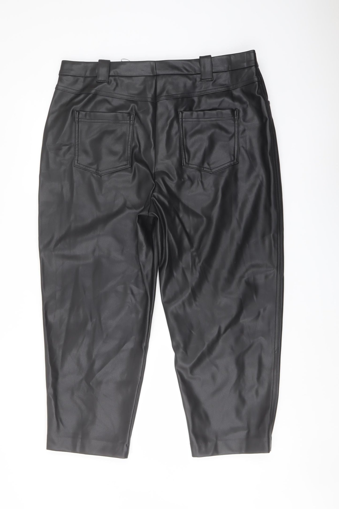 Womens UK Size 18 Marks and Spencer Regular Fit  Black Trousers