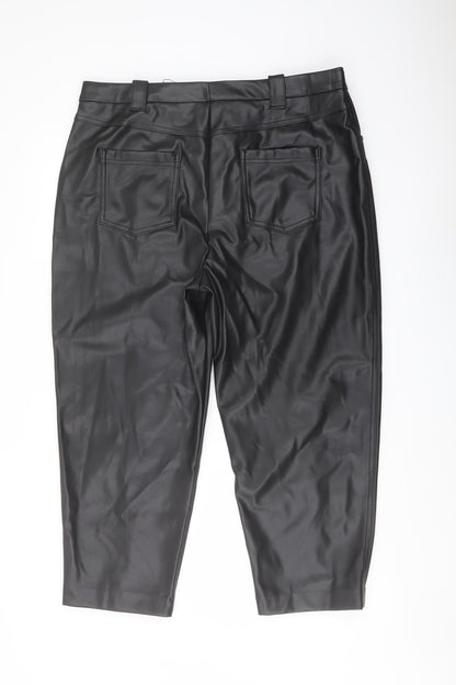 Womens UK Size 18 Marks and Spencer Regular Fit  Black Trousers