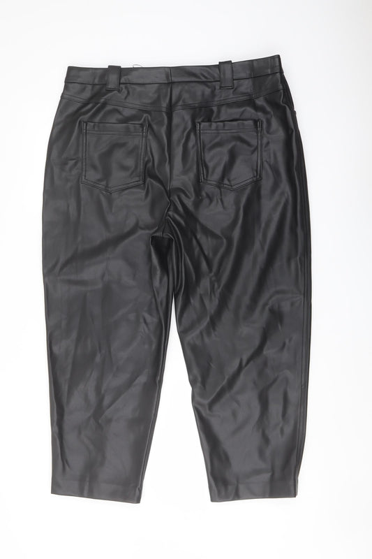 Womens UK Size 18 Marks and Spencer Regular Fit  Black Trousers