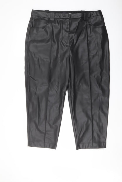 Womens UK Size 18 Marks and Spencer Regular Fit  Black Trousers