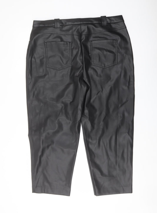 Womens UK Size 18 Marks and Spencer Regular Fit  Black Trousers