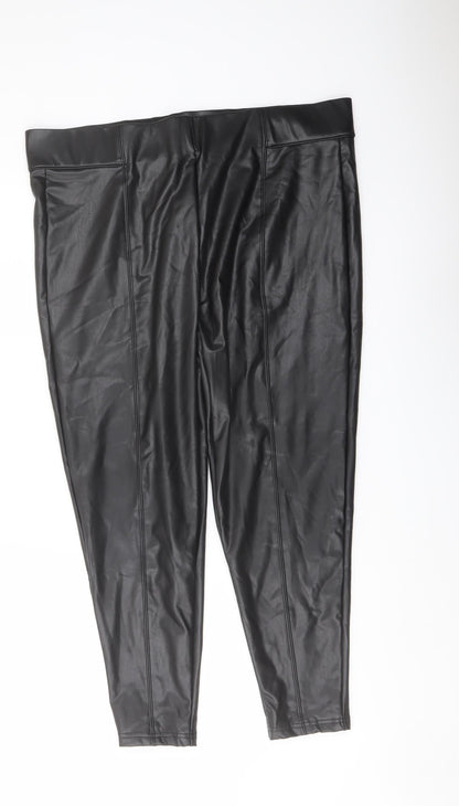 Womens UK Size 20 Marks and Spencer Regular Fit  Black Trousers