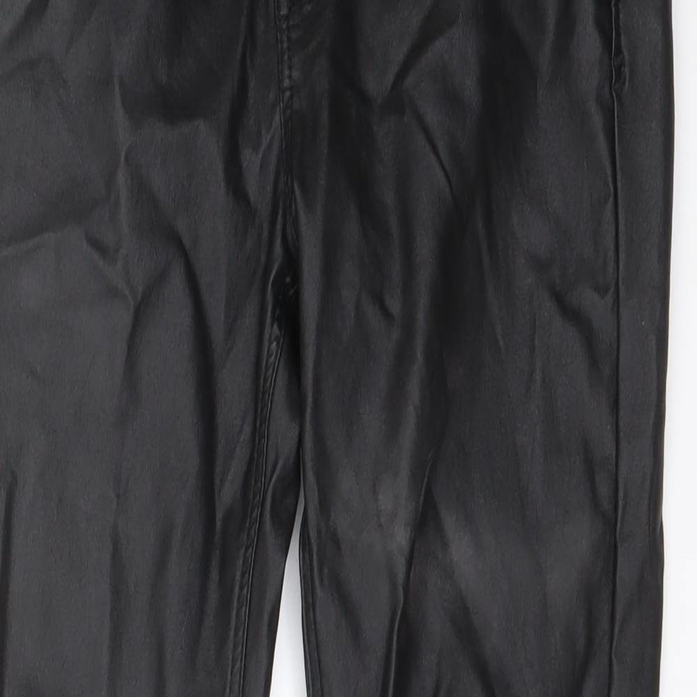 Womens UK Size 12 Stradivarius Regular Fit Jegging Black Trousers