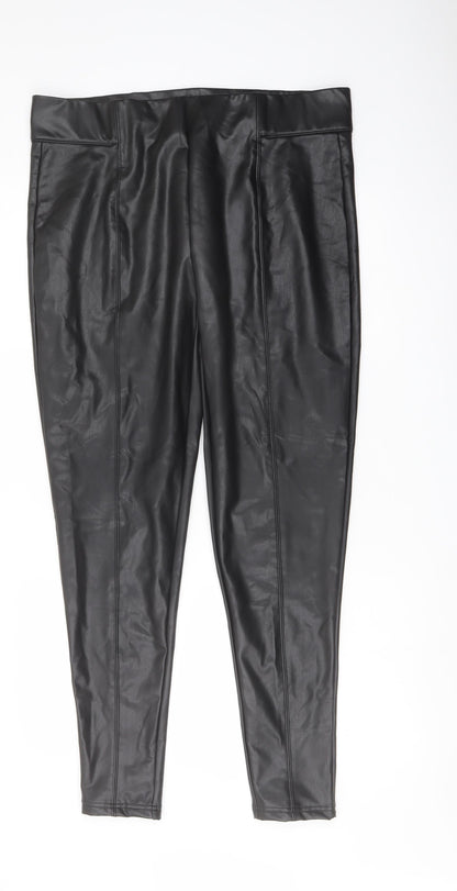 Womens UK Size 18 Marks and Spencer Regular Fit  Black Trousers