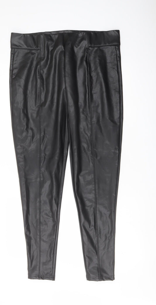 Womens UK Size 18 Marks and Spencer Regular Fit  Black Trousers