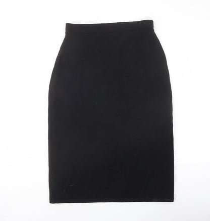 EAST Womens Black Wool A-Line Skirt Size M