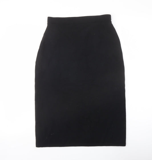 EAST Womens Black Wool A-Line Skirt Size M