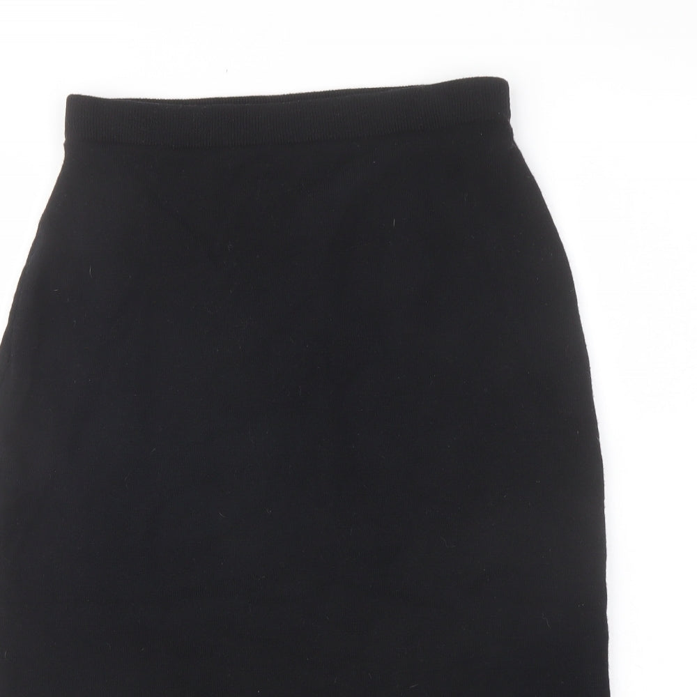EAST Womens Black Wool A-Line Skirt Size M