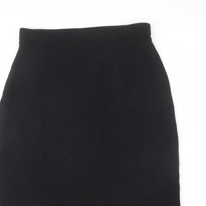 EAST Womens Black Wool A-Line Skirt Size M