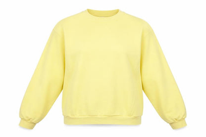 Topshop Womens Yellow Cotton Pullover Sweatshirt Size S Pullover