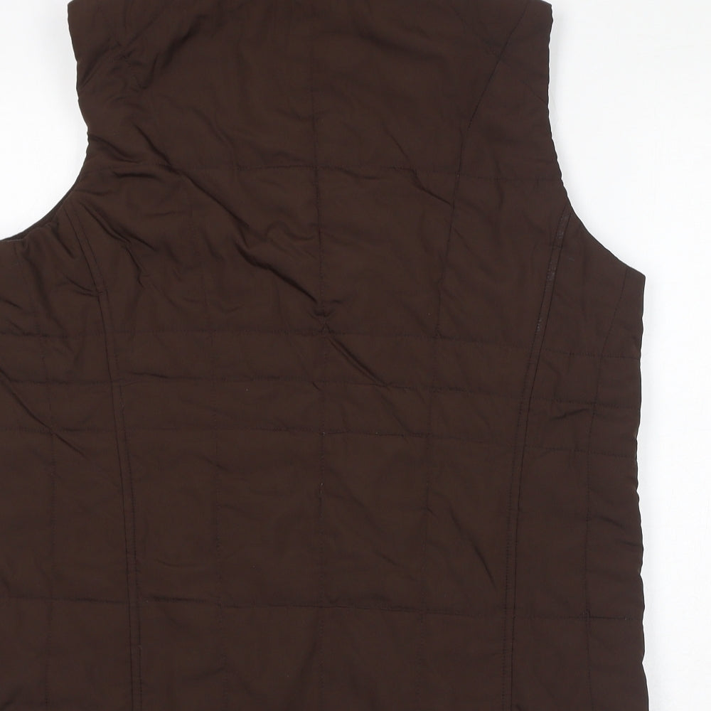 Athletic Works Womens Brown Gilet Jacket Size 8 Zip - Size 8-10, Fleece Lined