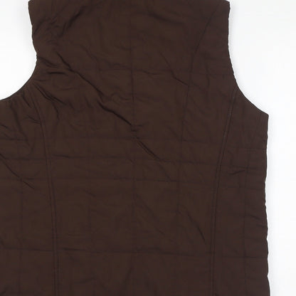 Athletic Works Womens Brown Gilet Jacket Size 8 Zip - Size 8-10, Fleece Lined