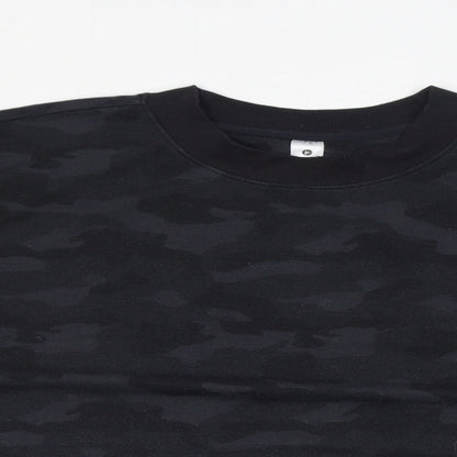 Reflex Womens Black Camouflage Polyester Pullover Sweatshirt Size XL Pullover - Cropped