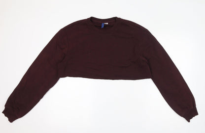 Womens UK Size M Divided by H&M Red Pullover Sweatshirt