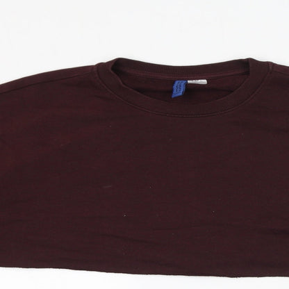 Womens UK Size M Divided by H&M Red Pullover Sweatshirt