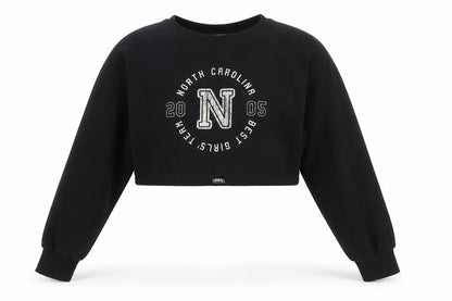 Womens UK Size XS Bershka Black Pullover Sweatshirt