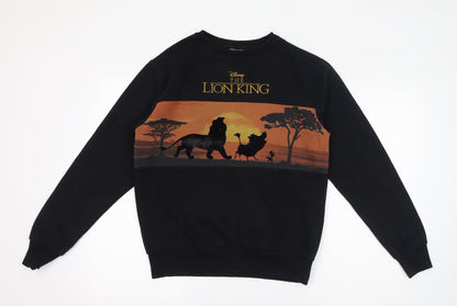 Womens UK Size XS Disney Black Pullover Sweatshirt