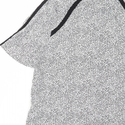 Lilley & Skinner Womens White Animal Print Viscose Basic T-Shirt Size 12 Crew Neck