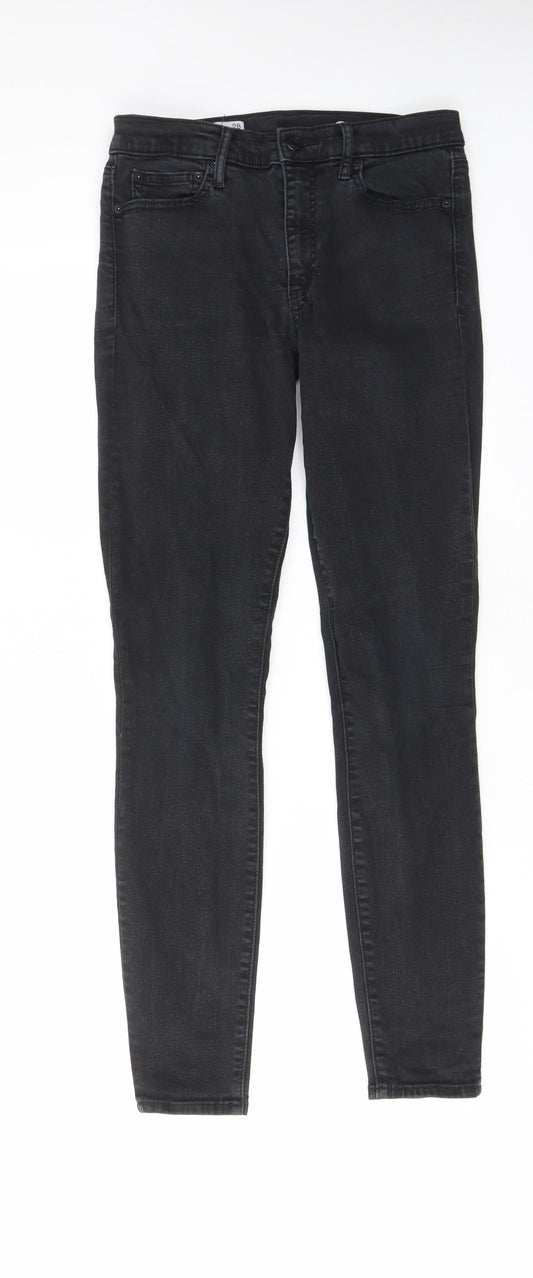 Gap Womens Black Cotton Skinny Jeans Size 28 in L30 in Regular Zip - Pockets, Belt Loops