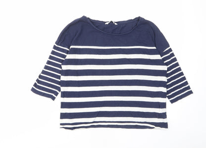 Womens UK Size S Pull&Bear Blue Basic T-Shirt