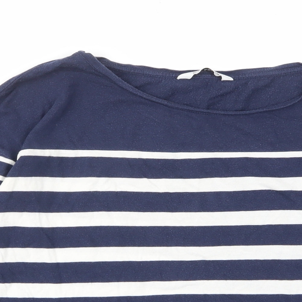 Womens UK Size S Pull&Bear Blue Basic T-Shirt